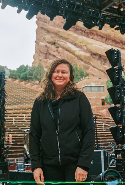 Moon Creatives Services CEO Jessica at Red Rock Amphitheater