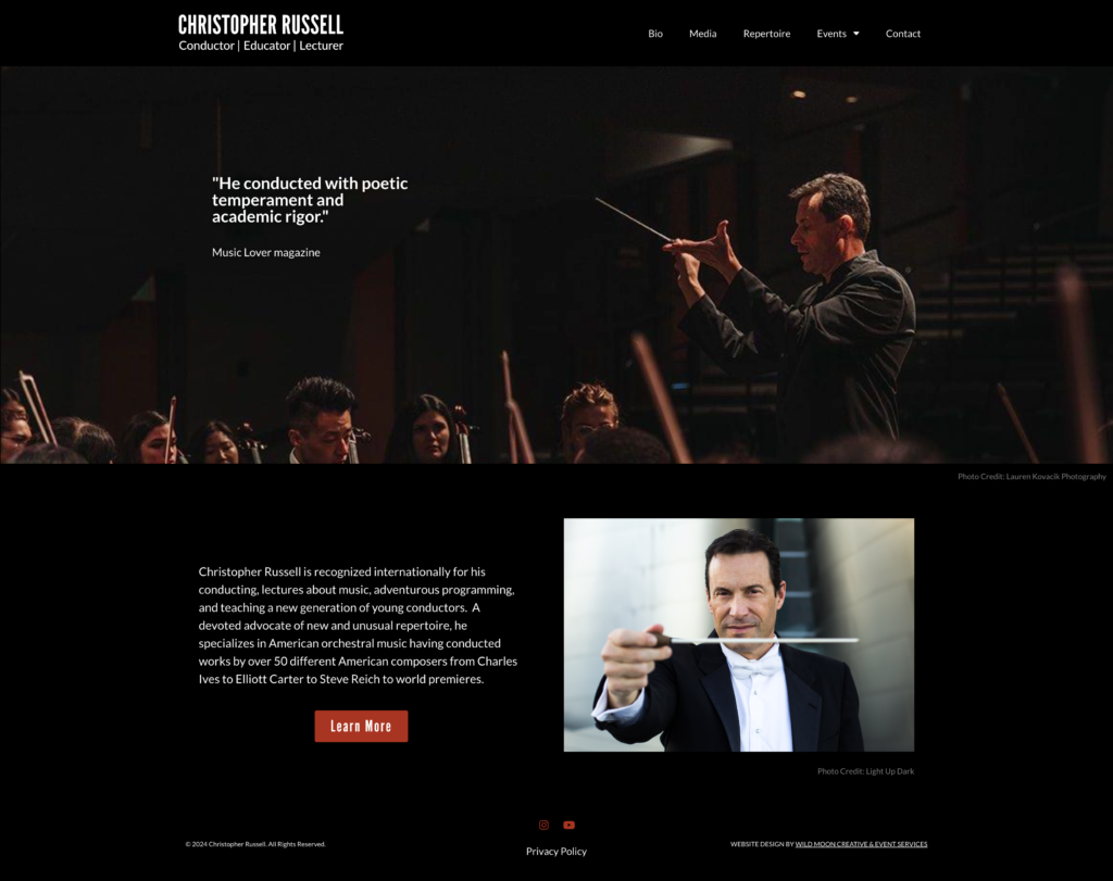 Russell Christopher Web Homepage